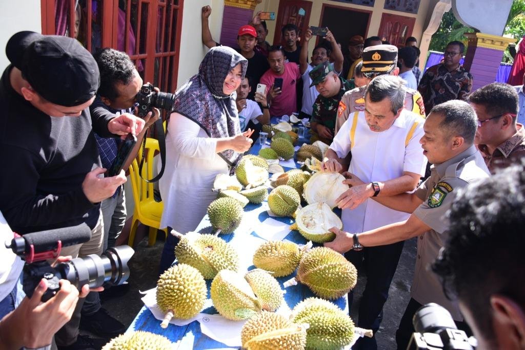 Gubernur Syamsuar Hadiri Gebyar Makan Durian Bantan di Bengkalis