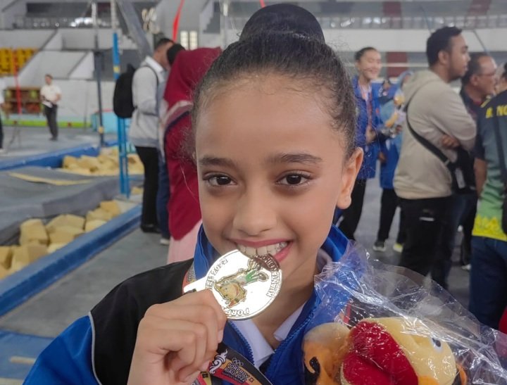 Umur 10 Tahun, Anak Mantan DPRD 3 Periode Sabet Juara 2 Senam Gimnastik Porprov Riau