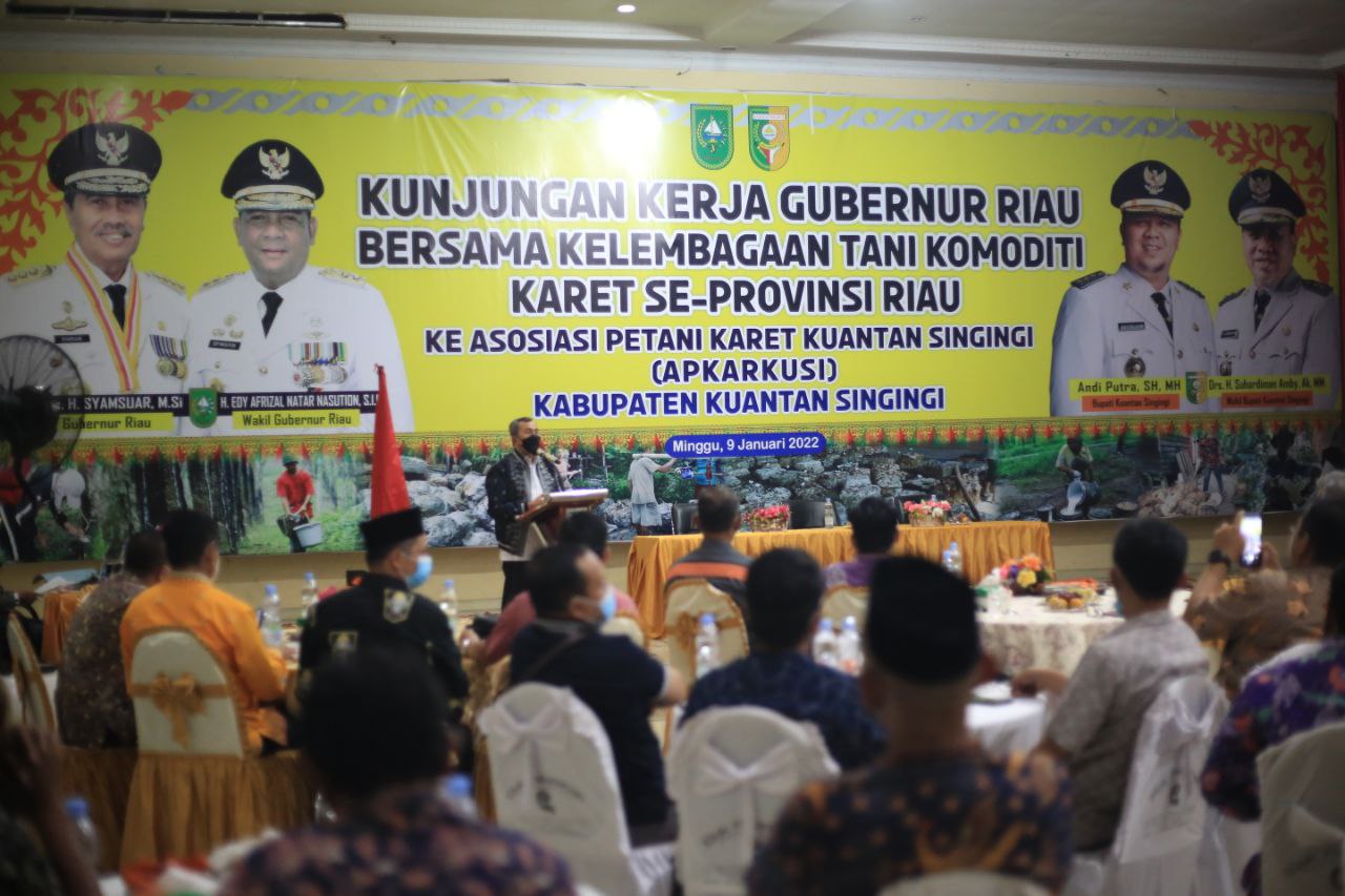 Pikirkan Nasib Petani Karet, Gubri Kumpulkan Petani dan Pengusaha Karet di Kuansing