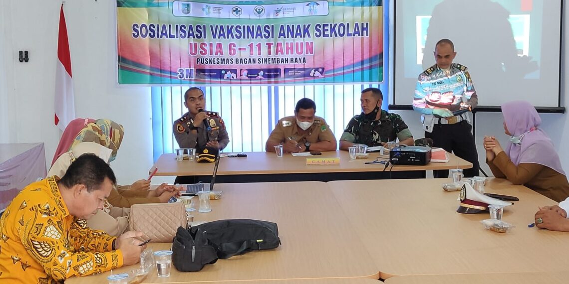 Forkopimcam Bagan Sinembah Raya Gelar Sosialisasi Vaksinasi Anak 6-11 Tahun