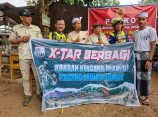 Komunitas X TAR Rohul Salurkan Bantuan Korban Banjir Bandang Rp 35 Juta