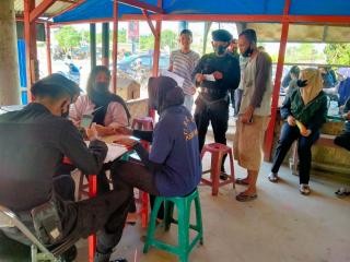 Polisi Gabungan Gelar Patroli Sosialisasi Vaksin di Rohil