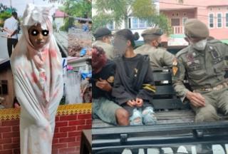 Pocong Yang Resahkan Warga Tembilahan Inhil Diamankan Satpol PP