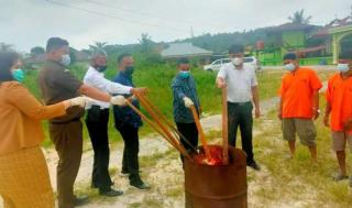 Polres Kampar Musnahkan Narkotika Ganja 2,331 gram dan Sabu 64,59 gram