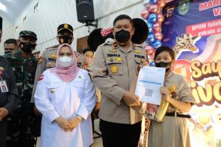 Wakapolda Riau Tinjau Proses Vaksinasi Covid-19 di Bengkalis