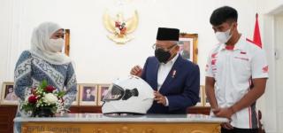 Wapres Ma’ruf Amin Terima Pembalap Moto3 Mario Suryo Aji