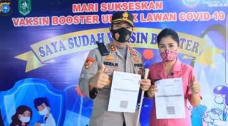 Kerjasama Dengan Relawan Peduli Covid-19, Polres Bengkalis Gelar Vaksinasi Anak