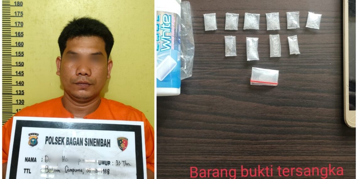 DH Buang Belasan Paket Sabu Saat Akan Diamankan Tim Polsek Bagan Sinembah