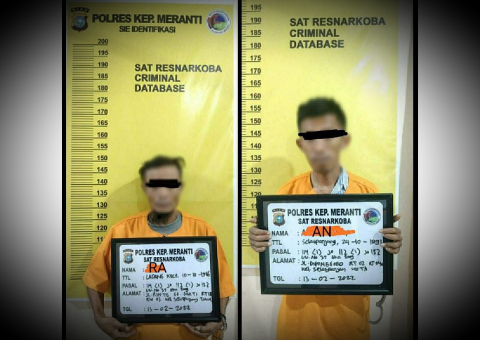 Polres Meranti Ringkus Dua Pengedar Narkoba di Kota Selatpanjang