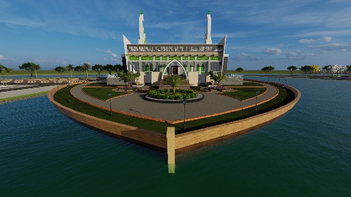Rokan Hulu Bakal Miliki Masjid Mewah Diatas Sampan