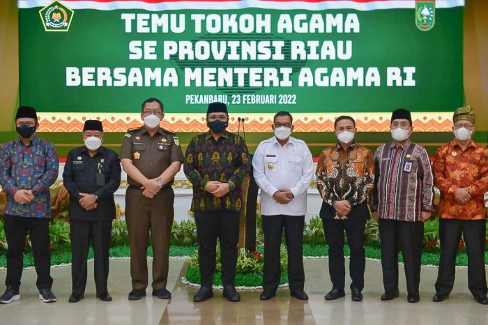 Kunker ke Riau, Menag Yaqut Temu Ramah Bersama Tokoh Agama