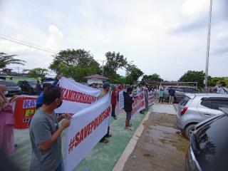 Orasi di Pengadilan, Ratusan Petani Kopsa-M Kampar Minta Anthony Segera Diadili