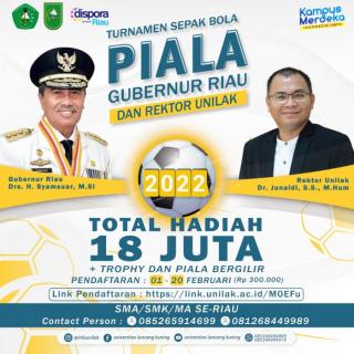 Turnamen Sepakbola Unilak Cup 2022 Siap Digelar, Biaya Pendaftaran Rp300 Ribu