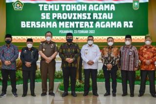 Kunker ke Riau, Menag Yaqut Temu Ramah Bersama Tokoh Agama