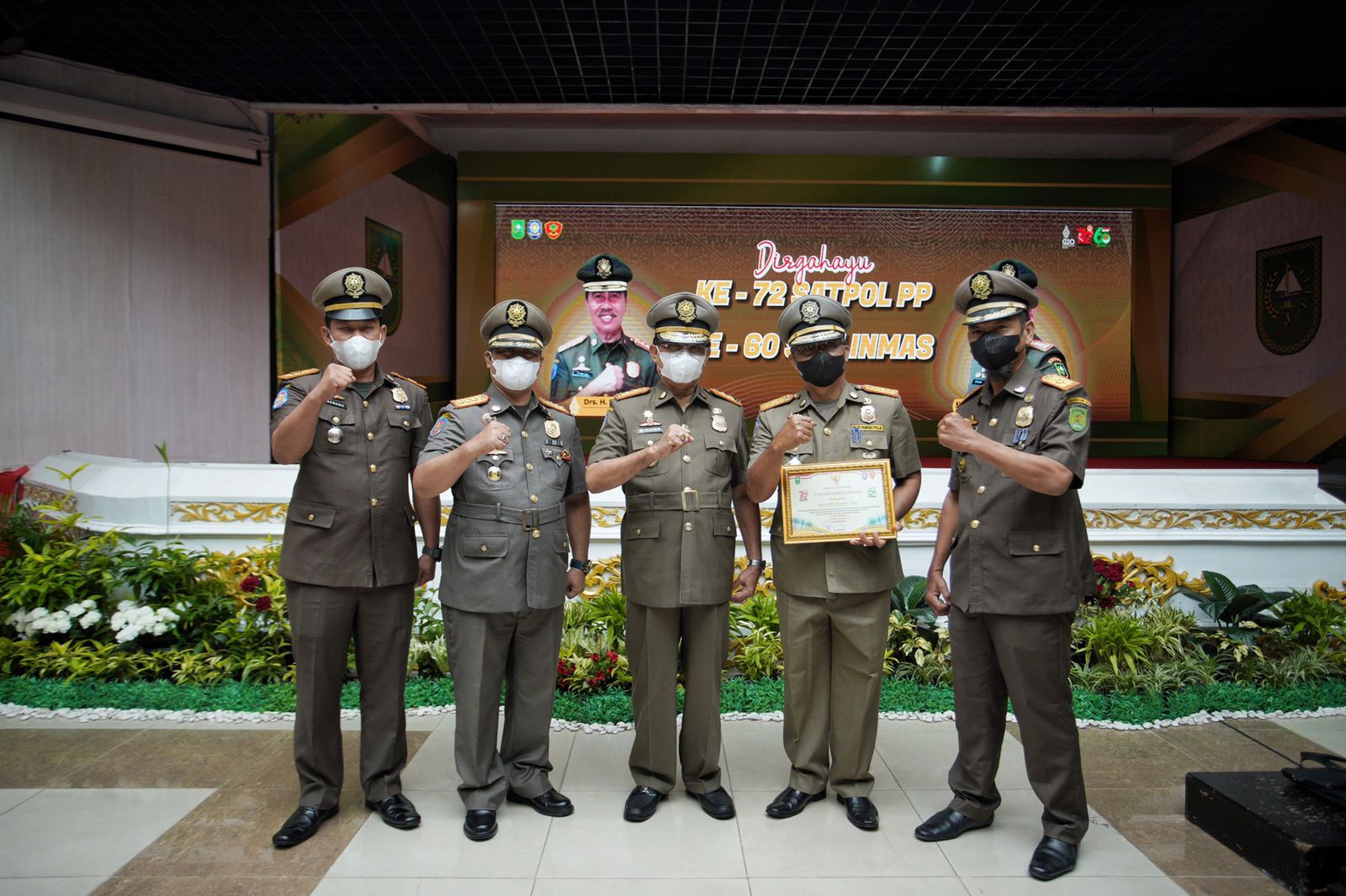 Bupati Inhil Hadiri HUT Ke-72 Satuan Polisi Pamong Praja di Pekanbaru