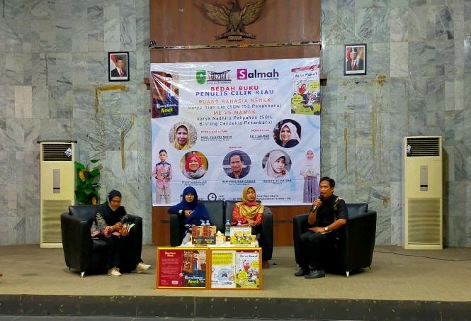 Buku Cerpen Anak karya Bian dan Nadhira Dibedah di Perpustakaan Soeman HS Pekanbaru