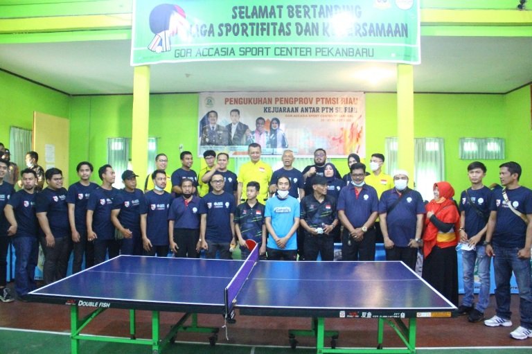 150 Peserta ikuti Turnamen Kejuaraan Tenis Meja Pengprov PTMSI Riau 