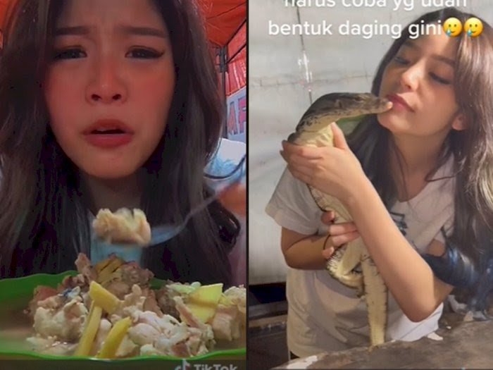 Usai Makan Sup Biawak dan Biawak Goreng, Gadis Cantik Ini Bilang Enak