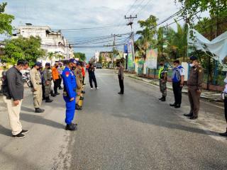 Tingkatkan Prokes PPKM Level II, Polres Inhil Lakukan Sekat Jalan dan Patroli