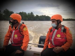 Kapal Boat Tenggelam di Perairan Alur Bagan Kepenuhan Rohil, 1 Orang Tewas Dan 2 Dalam Pencarian