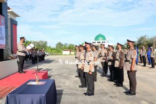Kapolres Meranti Pimpin Sertijab Dua Kasat dan Lima Kapolsek
