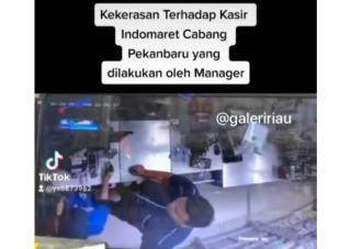 Hubungan Asmara, Kasir Indomaret Pekanbaru Dipukuli Managernya