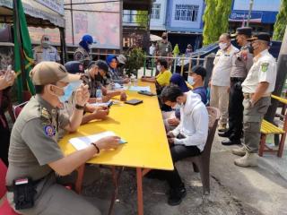 Satpol PP Riau Lakukan Pendampingan Penegakan Perda Prokes di Inhil