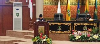 DPRD Riau Gelar Paripurna Jawaban Pemerintah Tentang Pandangan Umum Fraksi Terhadap LKPj Pemprov Tahun 2021