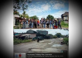 Tandem dengan Karang Taruna, Ikatan Pemuda Karya Siak Perbaiki Jalan Berlubang