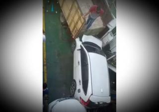 Rem Blong, Truk Pasir Hantam Kendaraan di Roro Persada Nusantara Bengkalis