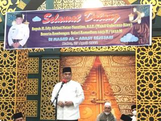 Safari Ramadan 1443 H Berakhir, Wagubri Himbau Masyarakat Tetap Ramaikan Masjid