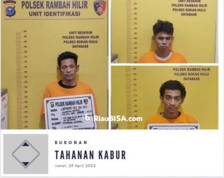 Tiga Tahanan Polsek Rambah Hilir Kabur