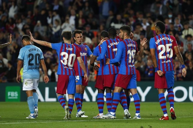 Cetak Brace, Aubameyang Bawa Barcelona Menang Atas Tuan Rumah Celta Vigo