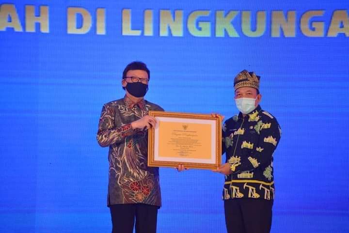 Bupati Siak Alfedri Terima Penghargaan dari Kearsipan Nasional