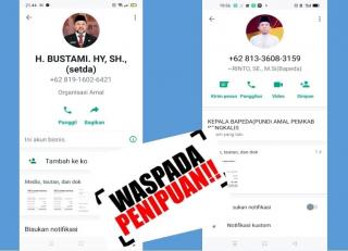 Waspada! Ada Aksi Penipuan Catut Nama Sekda dan Kepala Bappeda Bengkalis