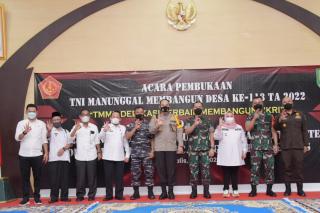 Bupati Kasmarni Buka TMMD ke-113 Kodim 0303 Bengkalis di Pinggir