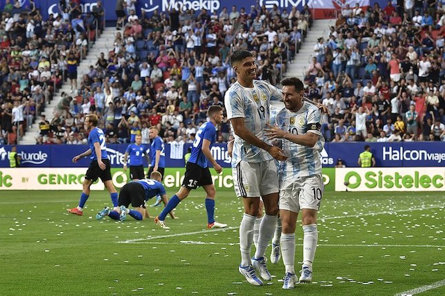Messi Cetak 5 Gol, Argentina Menang Telak atas Estonia