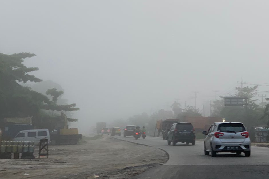 Pekanbaru Berkabut, BMKG: Udara di Permukaan Belum Bisa Naik