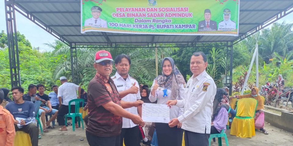 Disdukcapil Kampar Sosialisasi Sadar Adminduk di Masyarakat Kampar Utara