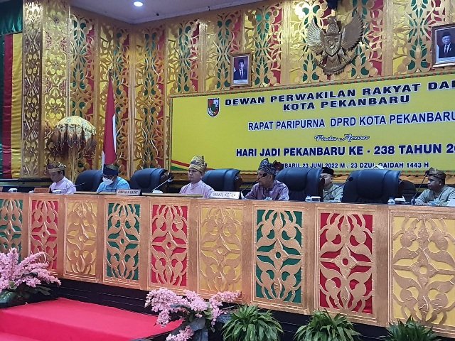 DPRD Gelar Rapat Paripurna Istimewa Hari Jadi Pekanbaru ke 238 Tahun