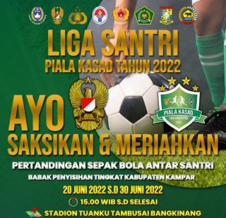 Perebutkan Piala Kasad Tahun 2022, Kodim 0313/KPR Gelar Liga Santri