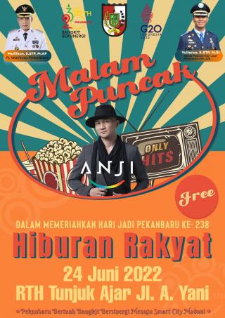 Artis Ibukota Hibur Masyarakat di Malam Puncak HUT Pekanbaru Ke-238