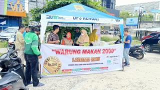 Peduli Masyarakat Kurang Mampu, LAZISMu Riau Launching Warung Makan Duaribu