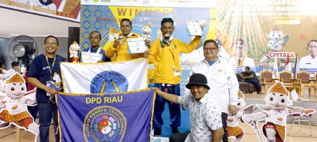 Finis Peringkat 10 Nasional Fornas 2022, Kungfu Riau Bawa Pulang 34 Medali