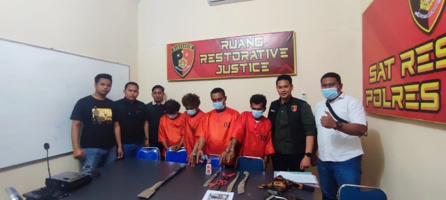 Tiga Pencuri Kabel Telkom dan Penadah Digulung Satreskrim Polres Dumai
