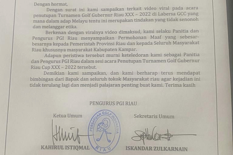 Ketum PGI Riau Minta Maaf dan Surati Gubri