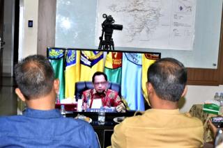 Kendalikan Inflasi, Pemkab Kampar Ikuti Zoom Meeting Daerah dengan Kemendagri