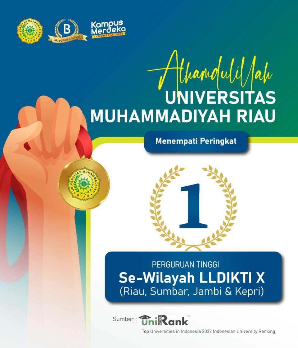 Universitas Muhammadiyah Riau Ranking Pertama LL DIKTI Wilayah X UniRank 2022