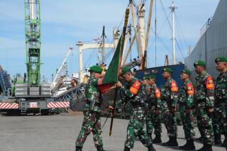 Bergabung Satgas Pamtas RI-PNG, Prajurit Yonif 132/Bima Sakti Berangkat ke Papua