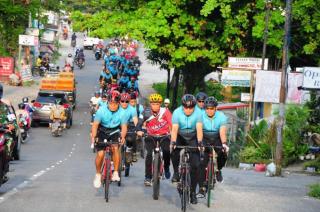 Tingkatkan Sinergitas, Korem 031/WB Bikin Kegiatan Goes Sepeda